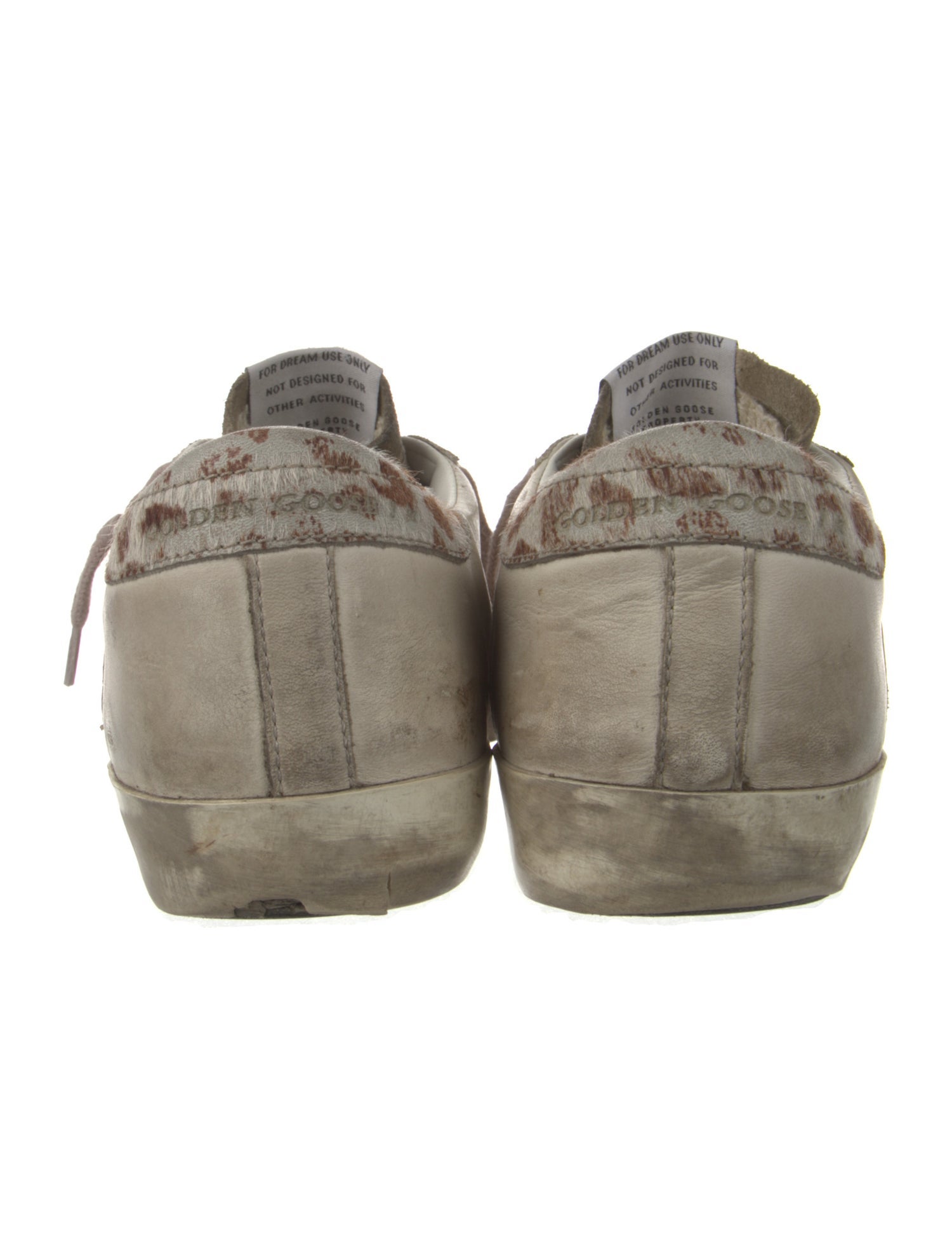 Golden Goose Leather Printed Sneakers